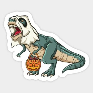 Trex Ghost Costume Funny Halloween Dinosaur Sticker